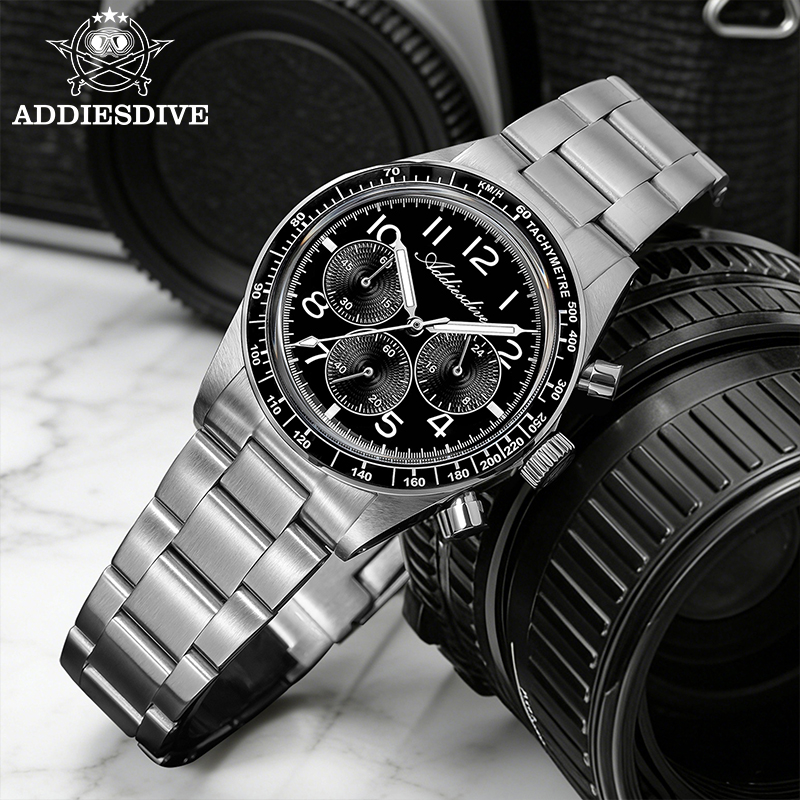 Luxury Watch Second Hand - ADDIESDVIE 2026 Męskie Zegarki Chronograficzne Top