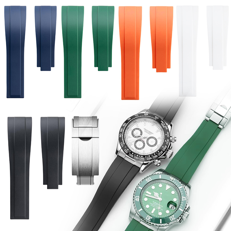 Luxury Watch With Rubber Strap - 20mm 21mm 22mm Silikonowy Pasek do