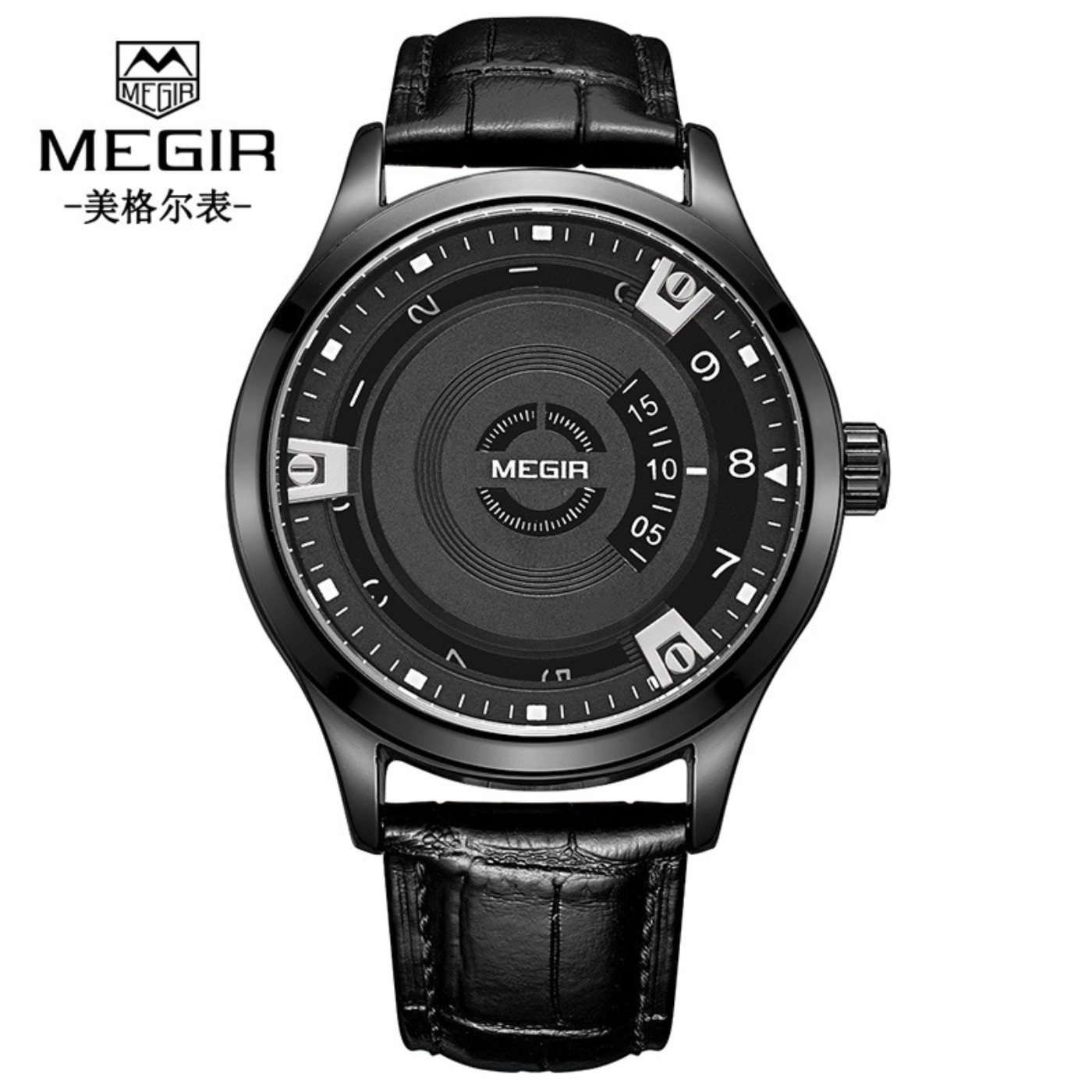 Luxury Watch Leather - Zegarki męskie MEGIR, luksusowy skórzany pasek,