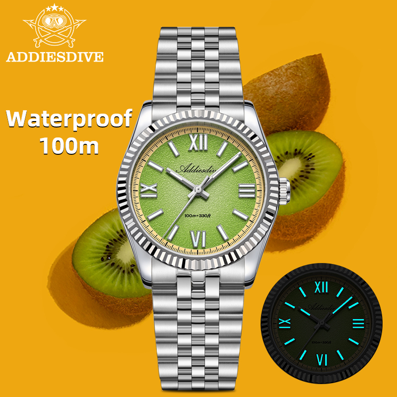 Luxury Watch Gift Box - ADDIESDIVE Męski Zegarek Kwarcowy VH31 36MM