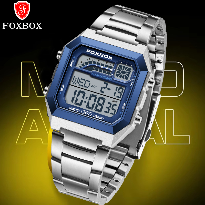 Luxury Watch Hand - FOXBOX Modny Luksusowy Cyfrowy Zegarek Męski