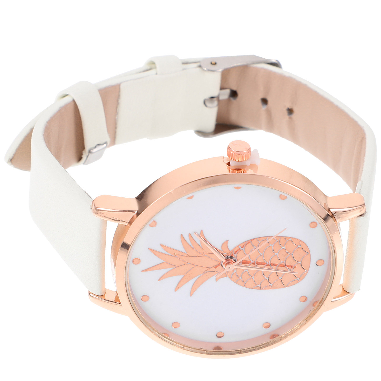 Luxury Watch Gift For Her - Damski zegarek kwarcowy z motywem ananasa,