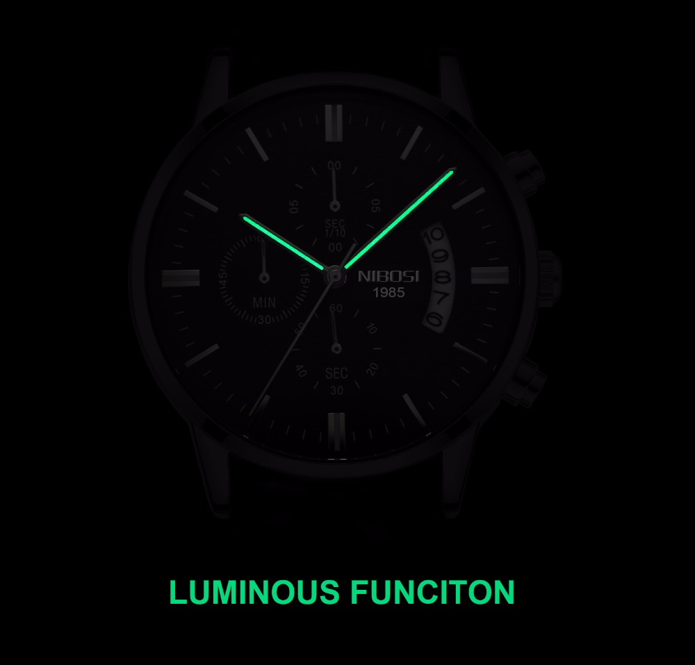 NIBOSI czarny zegarek kwarcowy – Luxury Watch Magazine recenzja i cena