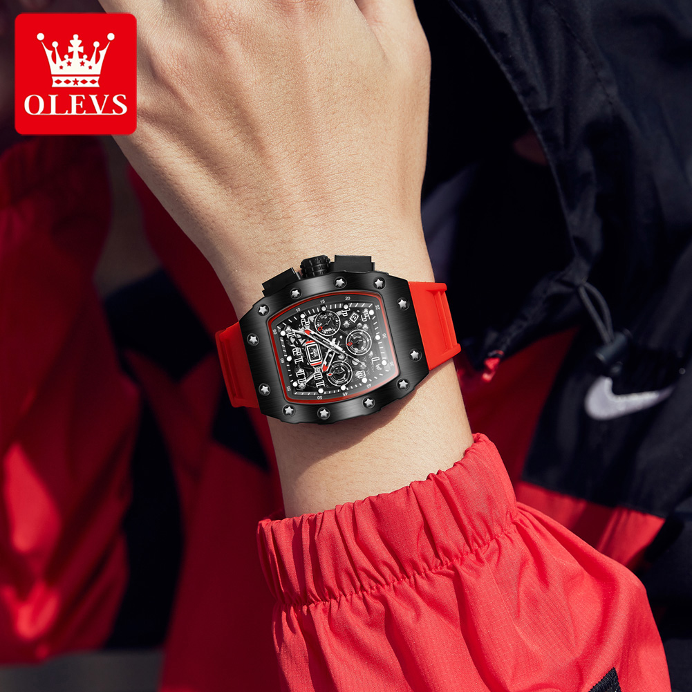 Zegarek kwarcowy OLEVS 3608 Ch – Luxury Watch With Rubber Strap recenzja i cena