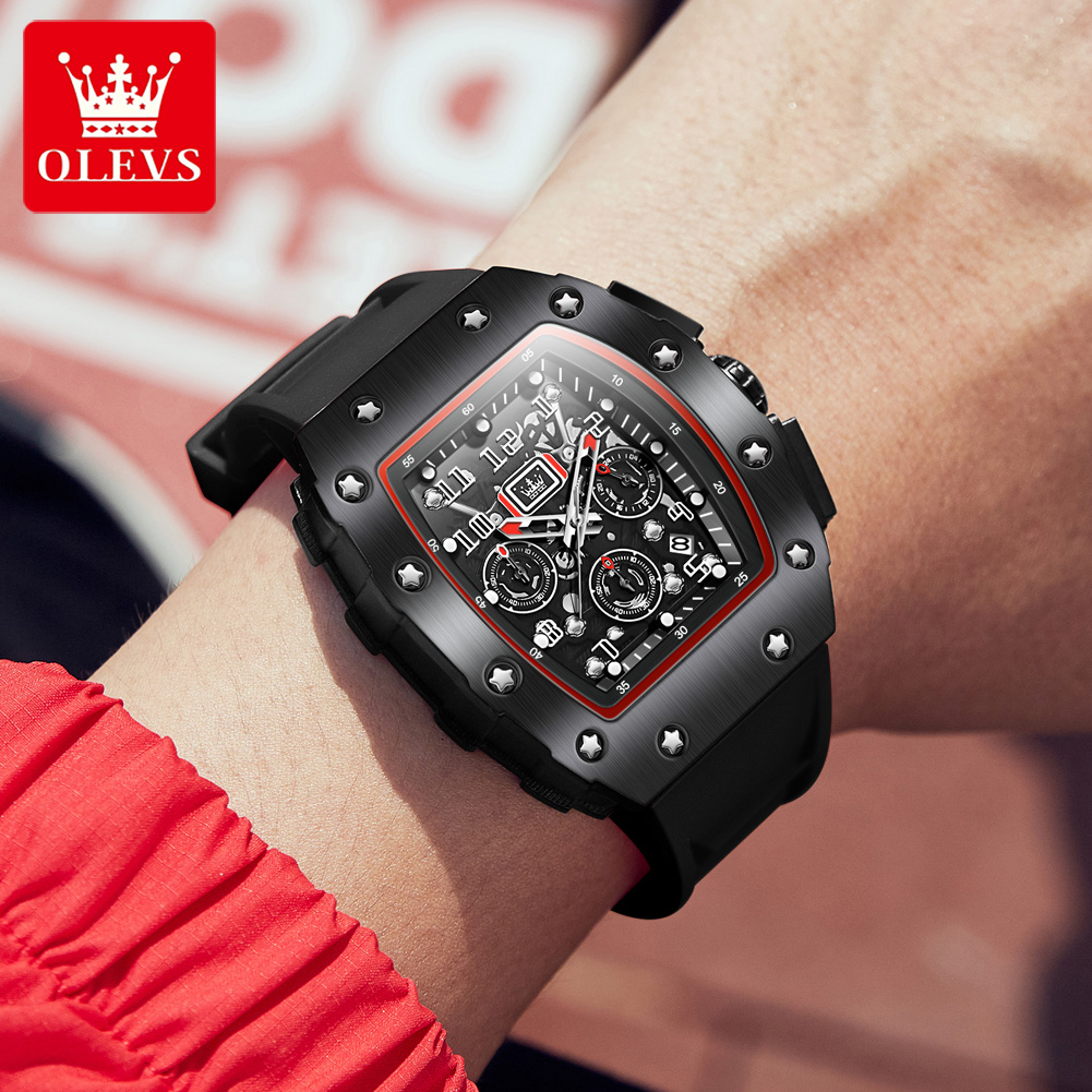 Zegarek kwarcowy OLEVS 3608 Ch – Luxury Watch With Rubber Strap recenzja i cena