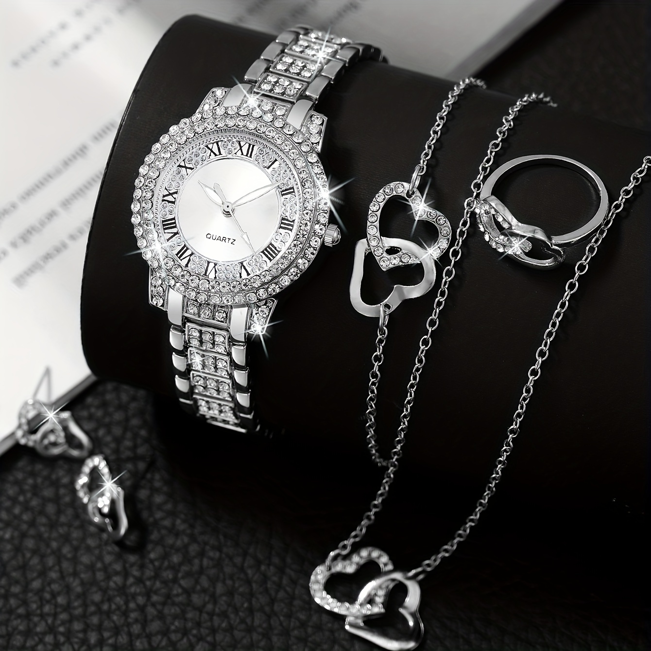 6 szt./zestaw Damski zegarek l – Luxury Watch Gift For Her recenzja i cena