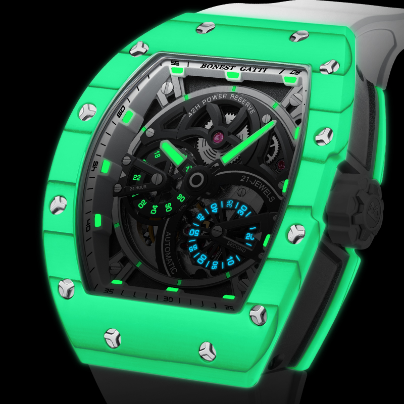 Zegarek męski mechaniczny BONE – Luxury Watch With Rubber Strap recenzja i cena