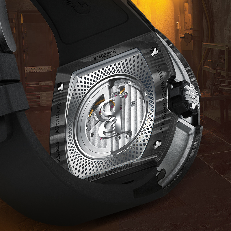 Zegarek męski mechaniczny BONE – Luxury Watch With Rubber Strap recenzja i cena