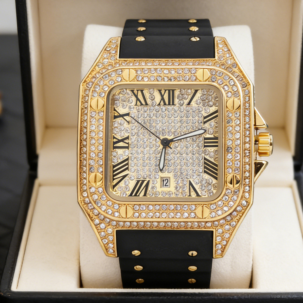 Modny Zegarek Kwarcowy z Pełny – Luxury Watch With Rubber Strap recenzja i cena
