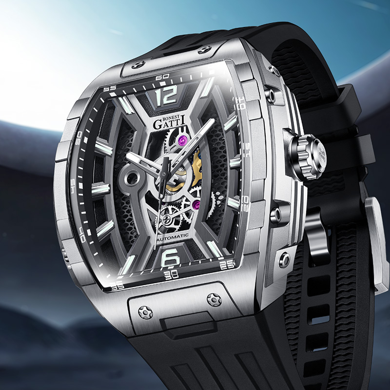 Zegarek męski BONEST GATTI Ger – Luxury Watch With Rubber Strap recenzja i cena