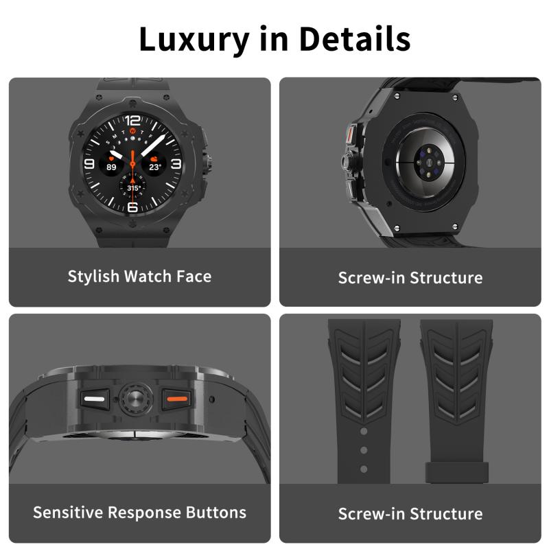 Luksusowy metalowy zestaw mody – Luxury Watch With Rubber Strap recenzja i cena
