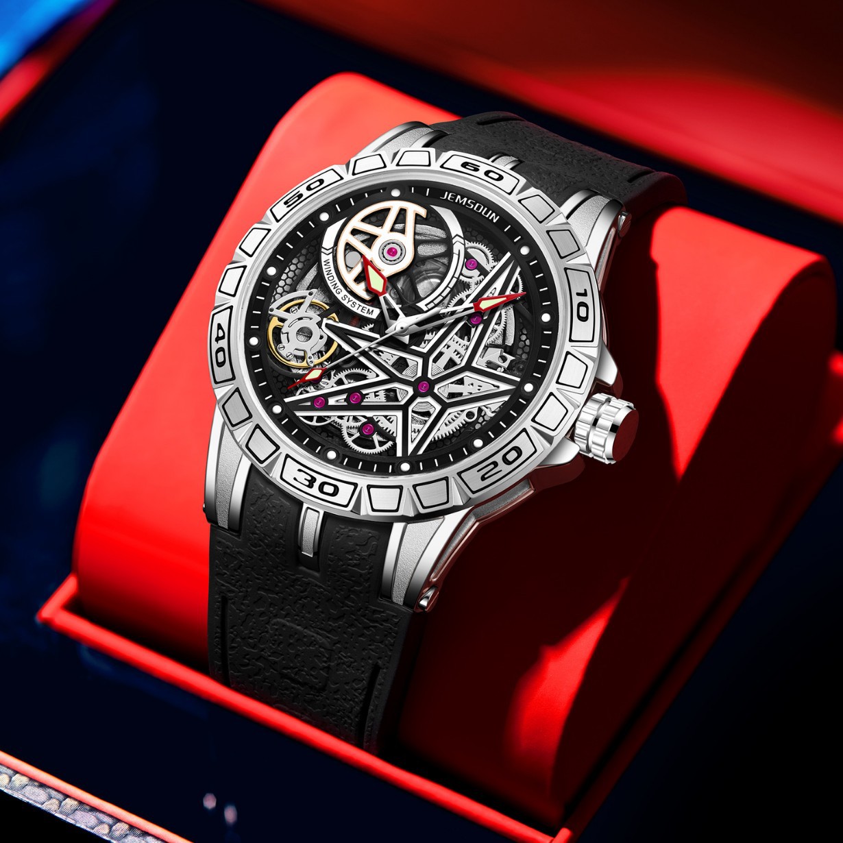 Kreatywne zegarki 3D z kwarcem – Luxury Watch With Rubber Strap recenzja i cena