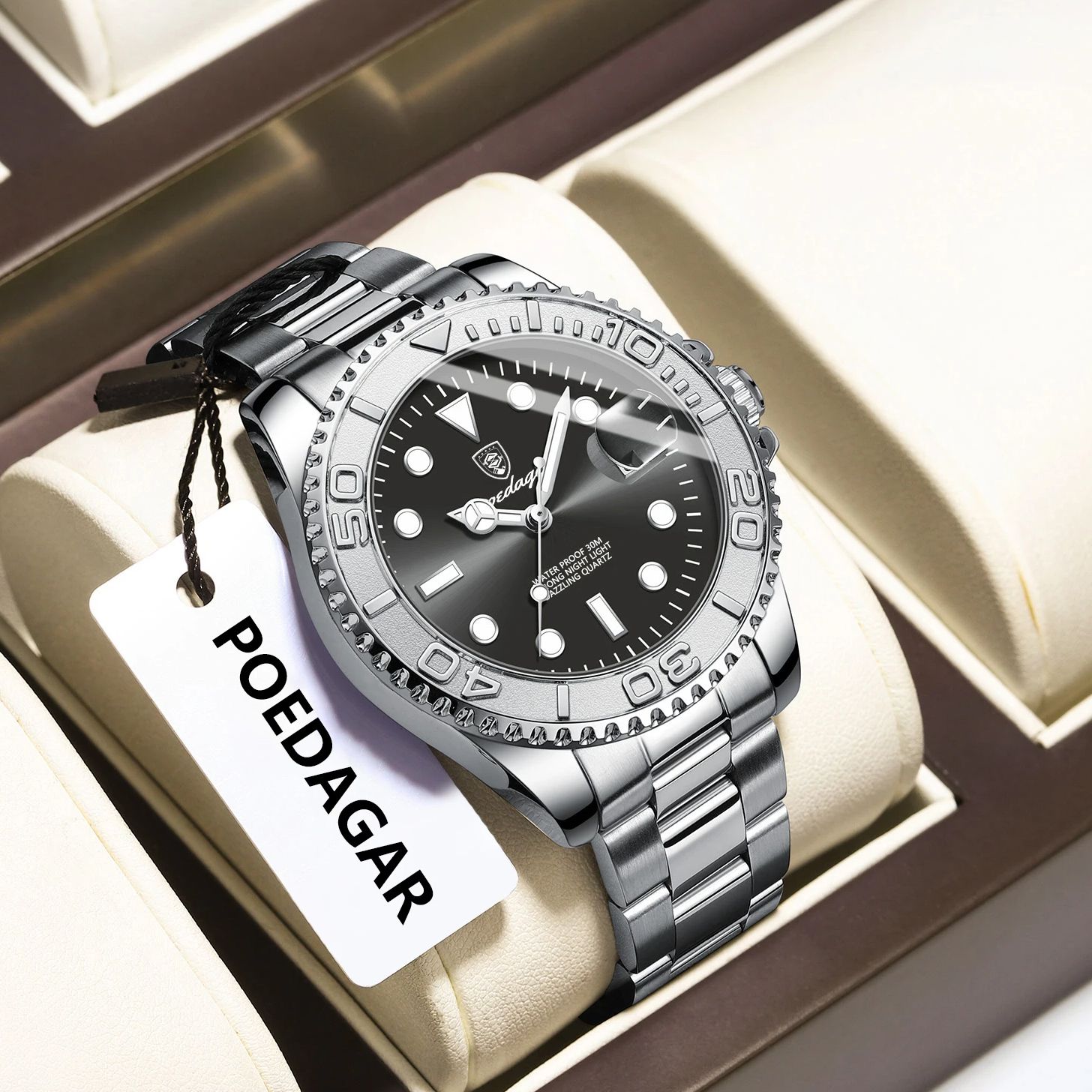 POEDAGAR Modny Męski Zegarek S – Luxury Watch Hand recenzja i cena