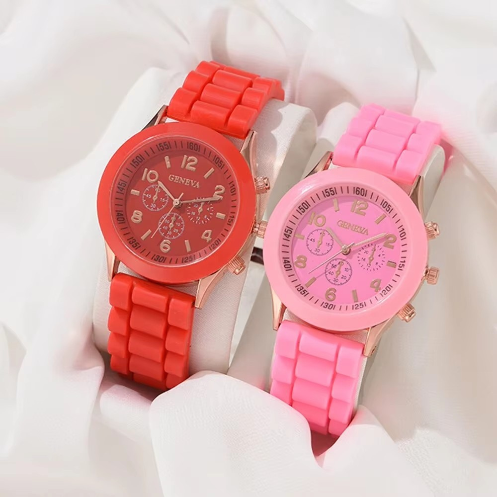 2 szt. Luksusowy zestaw zegark – Luxury Watch With Rubber Strap recenzja i cena