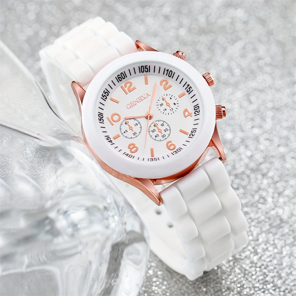 2 szt. Luksusowy zestaw zegark – Luxury Watch With Rubber Strap recenzja i cena