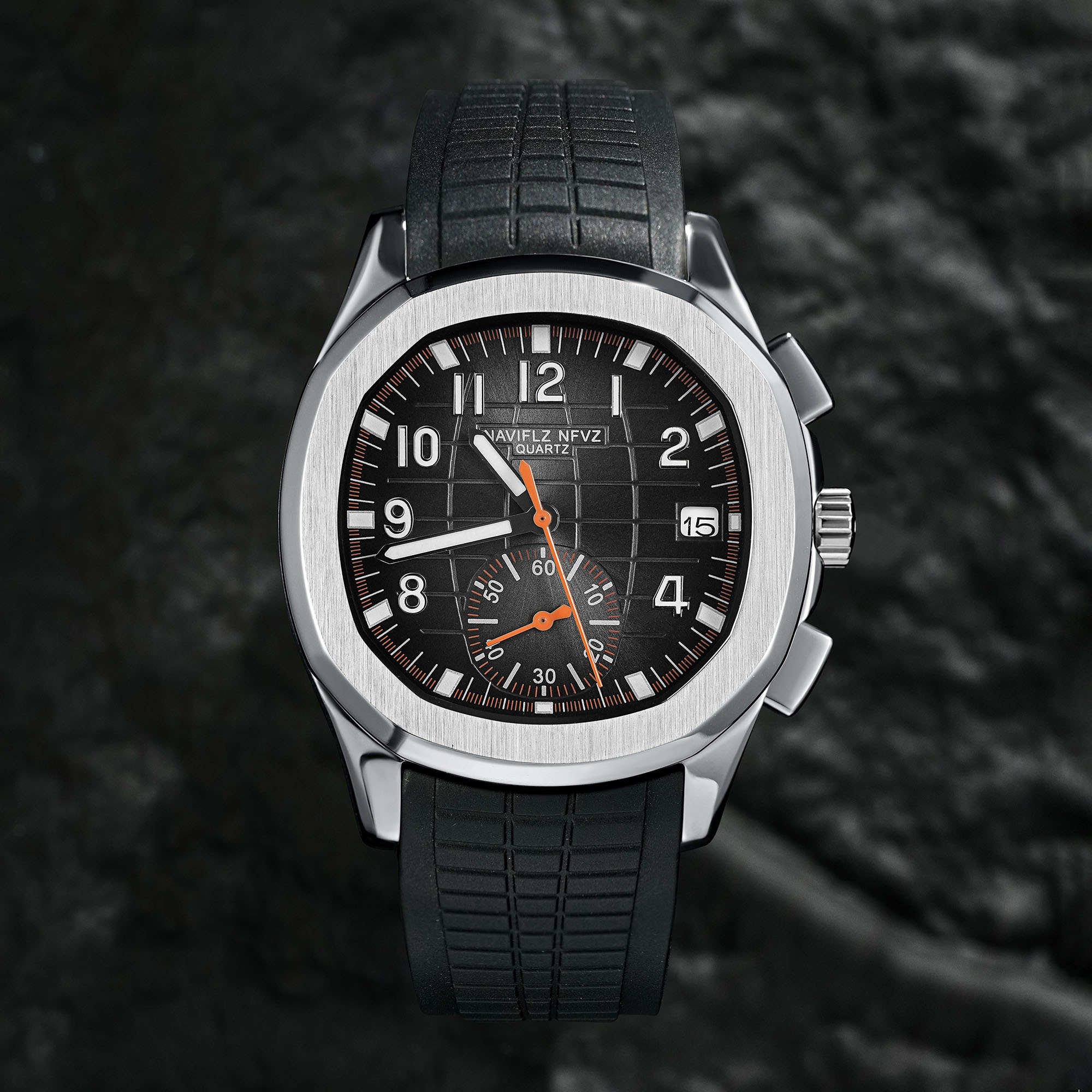 Luksusowy zegarek męski 40 mm  – Luxury Watch With Rubber Strap recenzja i cena