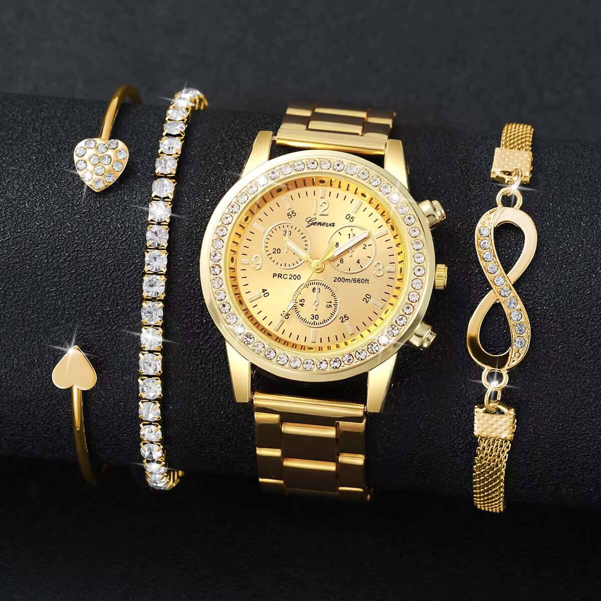 4 szt./zestaw Luksusowe damski – Luxury Watch Gift Box recenzja i cena